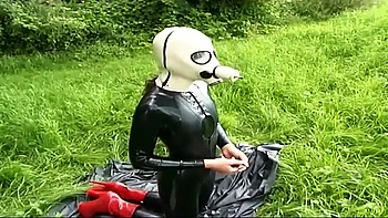 Sexy body in latex dress