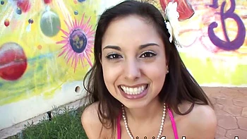 Dark-haired pet taunts and deep-throats on her lover's firm boner on the couch in raw XXX action!