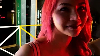 Big tits Thai teen really gets into it