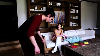 Sasha Reign - My First: Watching Porn With Her Stepbro Made