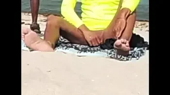 Exhibitionist Wife 511 - Mrs Kiss gives us her NUDE BEACH POV view of a VOYEUR JERKING OFF in front of her and several other men watching!