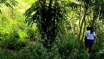 Two busty and big-assed women and an old man have a