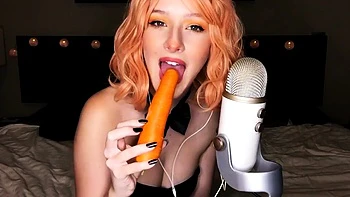 Diddly Easter Bunny Eats a Carrot Lewd ASMR Video