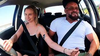 German blonde 18 yo teen fuck in public