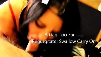 Deep-Throat Gagging Dirty-Talking Slave