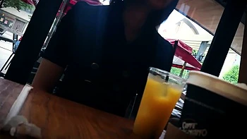 Small titted asian beauty giving blowjob