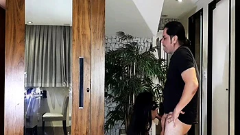 Brunette hardcore blowjob