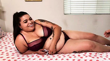 Naughty Fat hairycunt gets pussylicked