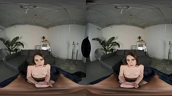 VR Brunette Casting: Blowjob, Doggy  Cowgirl Porn