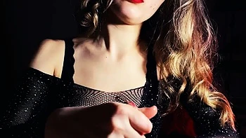 Beauty Jerks Off Boyfriend - Quick Cumshot on Vibrator