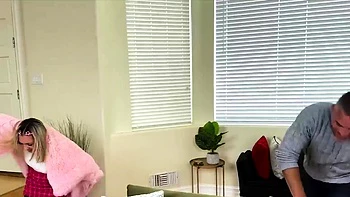 Cute teen gets her mini pussy destroyed