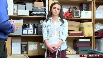 Female thief assfucked by store officer