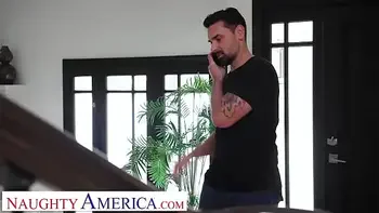 Naughty America - Big tit Latina Eve Marlowe lets friend's husband fuck her on his birthday