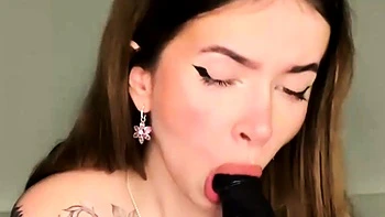 Adrianna Savu teases with her hefty enormous lollipop - the