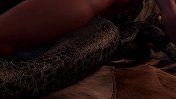 Lusty Argonian Maid belly down anal - Skyrim 3D Porn Parody