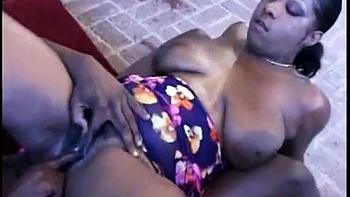 Classic ebony drains a BBC: Blowjob, Doggy  Cowgirl Porn
