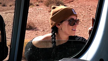 Brunette babe dishes out handjob and titjob