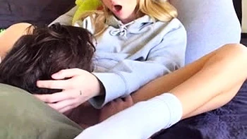 Sexy amateur blonde fingers and toys her wet pussy