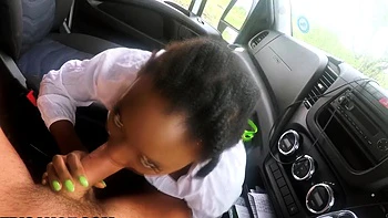 Ebony Babe Gets Fucked Rough Outside