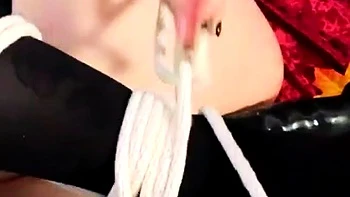 Lovely Amateur teen brunette masturbating outdoor