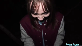 Public agent with a long penis impaled a horny teen gf Kate Quinn