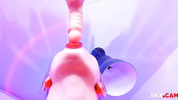 Gorgeous solo blowjob session with a cock-swallowing angel