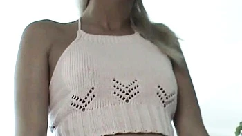 Gorgeous blonde good good ass Sarah Blue nailed on the couch