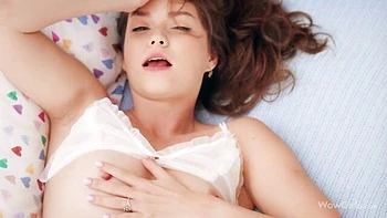 Sensual and slow masturbation session with a hot brunette Chelsea Baby