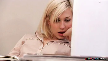 Aesthetic solo masturbation with a long-legged blonde beauty Lady