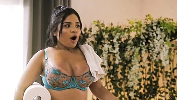 Busty brunette Summer Col is enjoying this huge wiener so much