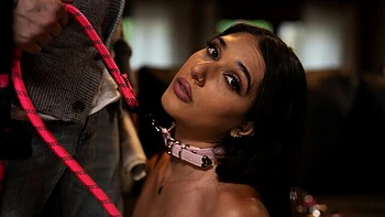 Flexible long-legged brunette Aria Sloane rammed by big boner