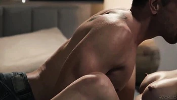 Nighttime fuck in the doggy style with a busty brunette Melissa Stratton