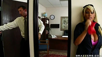 Gorgeous busty blonde Bridgette B is enjoying this massive dick