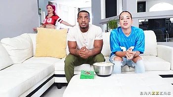 Pink-haired MILF Lily Lou is enjoying interracial penetration so much