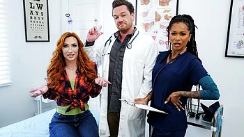 Two MILFs Sophia Locke and Cali Sweets have fun with a shared penis