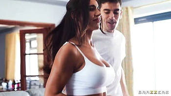 Busty goddess with silicone tits Scarlett Starr rammed by long dick