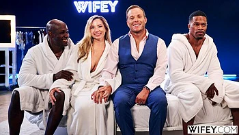 Sweetheart Callie Carter is enjoying interracial dick-riding so much