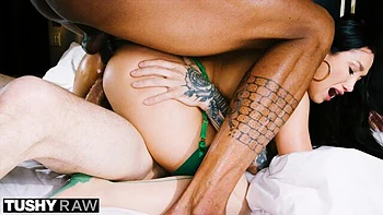 Crazy interracial double penetration with a hot Asian Jason Luv