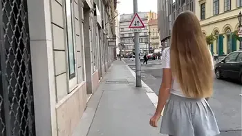 Lovense Lush Control of my Stepsister in Public Place! People Catch us on the Street!!!