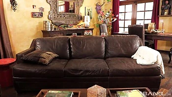 Blonde hottie Lana Violet fucked by pretty huge black sausage