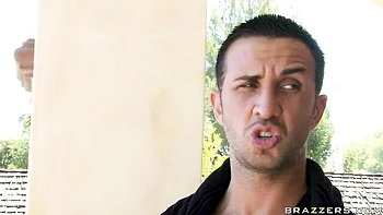 Flexible brunette Andy San Dimas nicely jumps on a huge boner