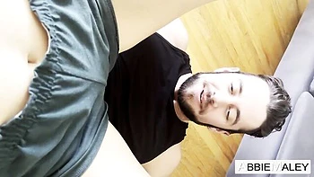 Gorgeous face fucking session with a hot brunette Abbie Maley