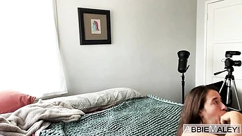 An awesome doggy style fuck with a long-legged brunette Abbie Maley