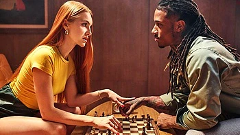 Sweet sex in the cowgirl pose with a long-legged Little Dragon