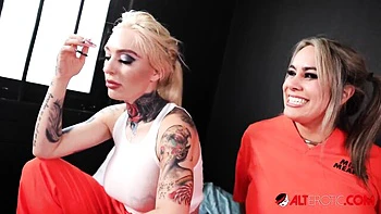 Inveigling Misty Meaner and Misha Montana - halloween sex - AltErotic