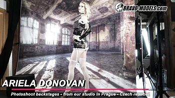 Stockings action with marvelous Ariela Donovan and Ariela from Bravo Models