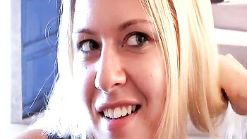 Striking Riley Evans and Seth Dickens at cum sharing trailer