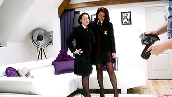 College Uniform featuring Carla Brown's brunette scene