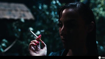 Freeze time scene with attractive Amirah Adara and Sam Bourne from Freeze