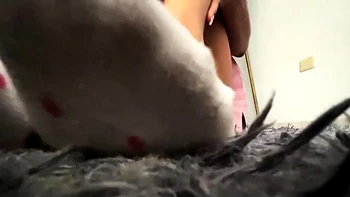 Japanese babe and a cucumber in masturbation fun